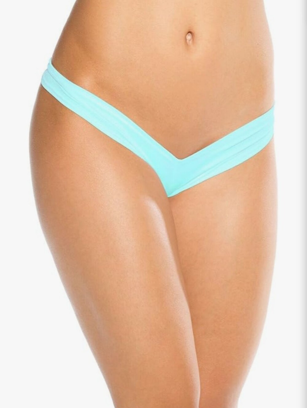 BodyShotz Blue Metallic Thong Bikini Bottom One Size